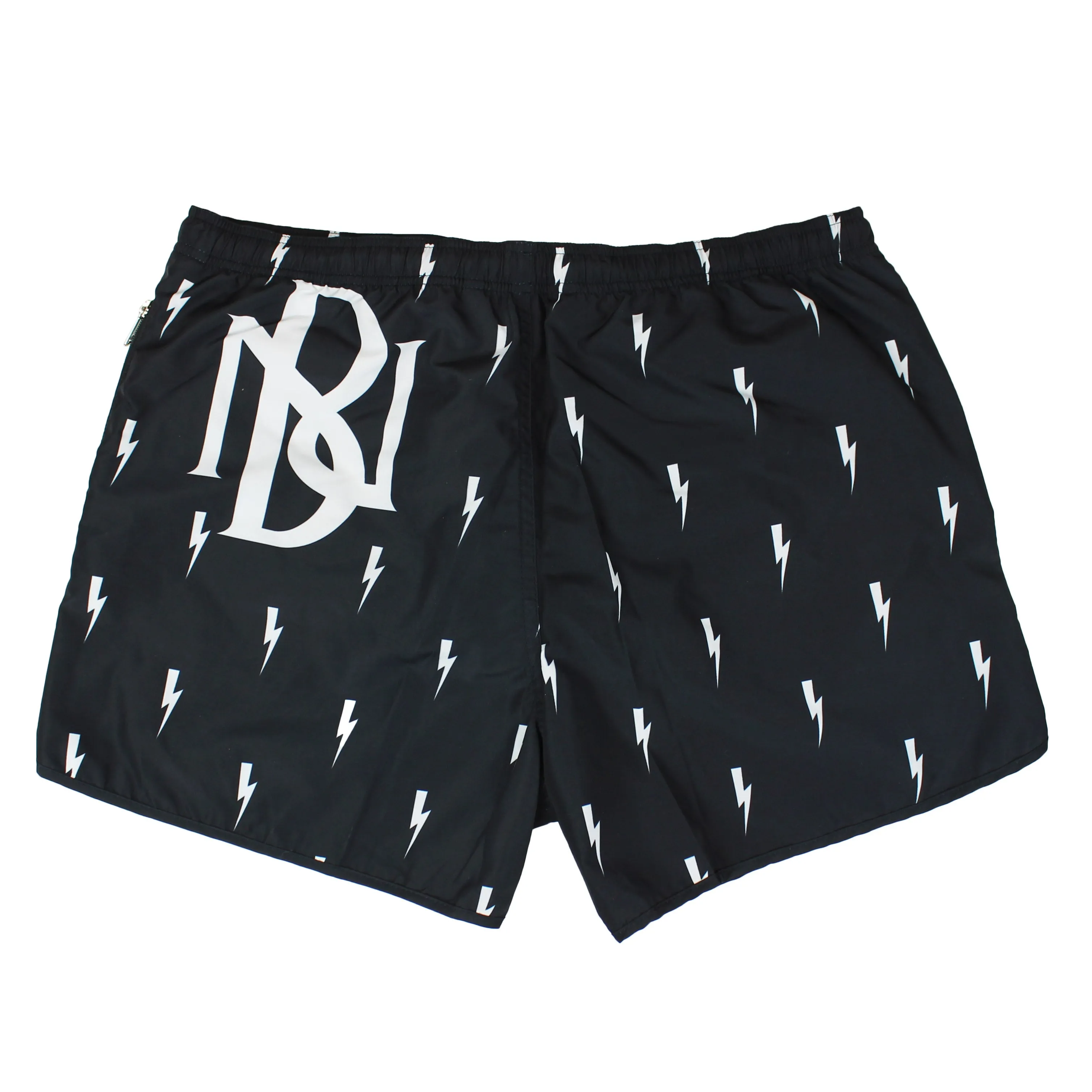 Neil Barrett - Lightning NB Swim Shorts in Black