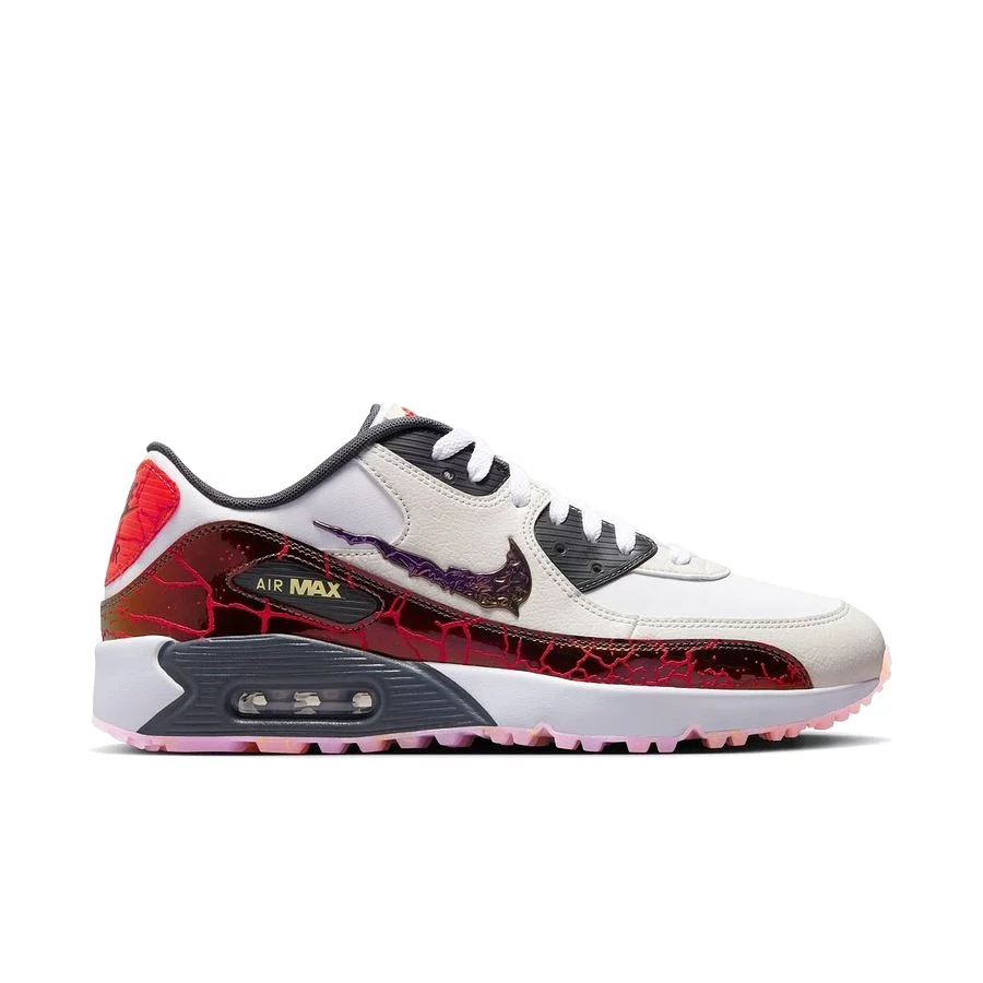 Nike Air Max 90 G NRG Spikeless Golf Shoe - White/Grey/Red