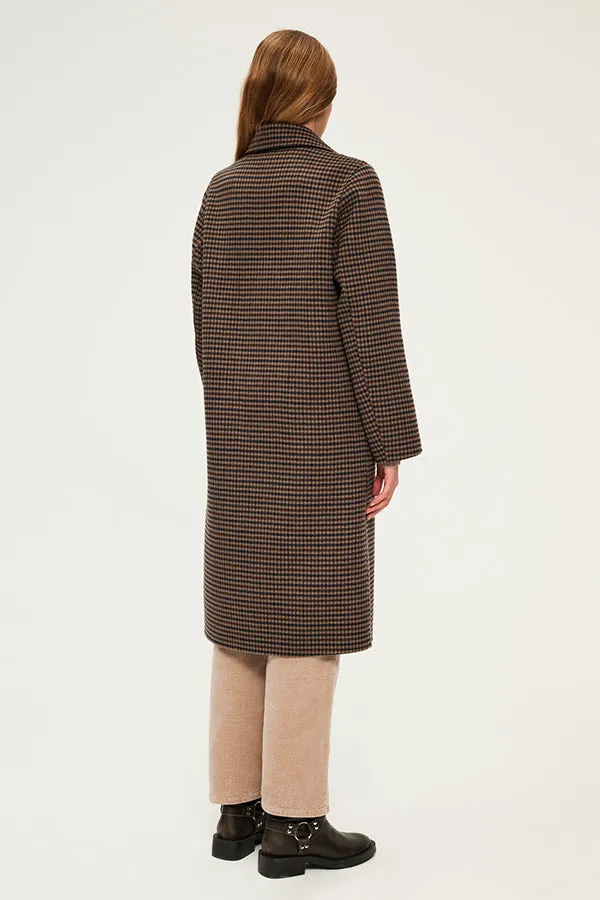 PabloLUNIE WOOL CHECK OVERCOAT