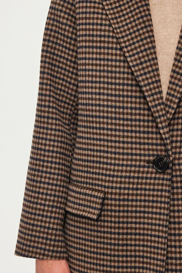 PabloLUNIE WOOL CHECK OVERCOAT