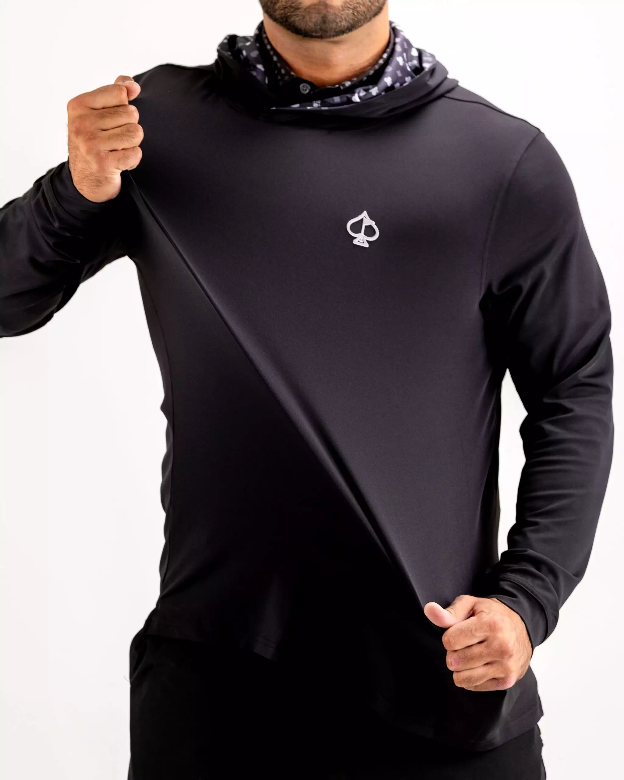 Performance Golf Hoodie - Black Flush