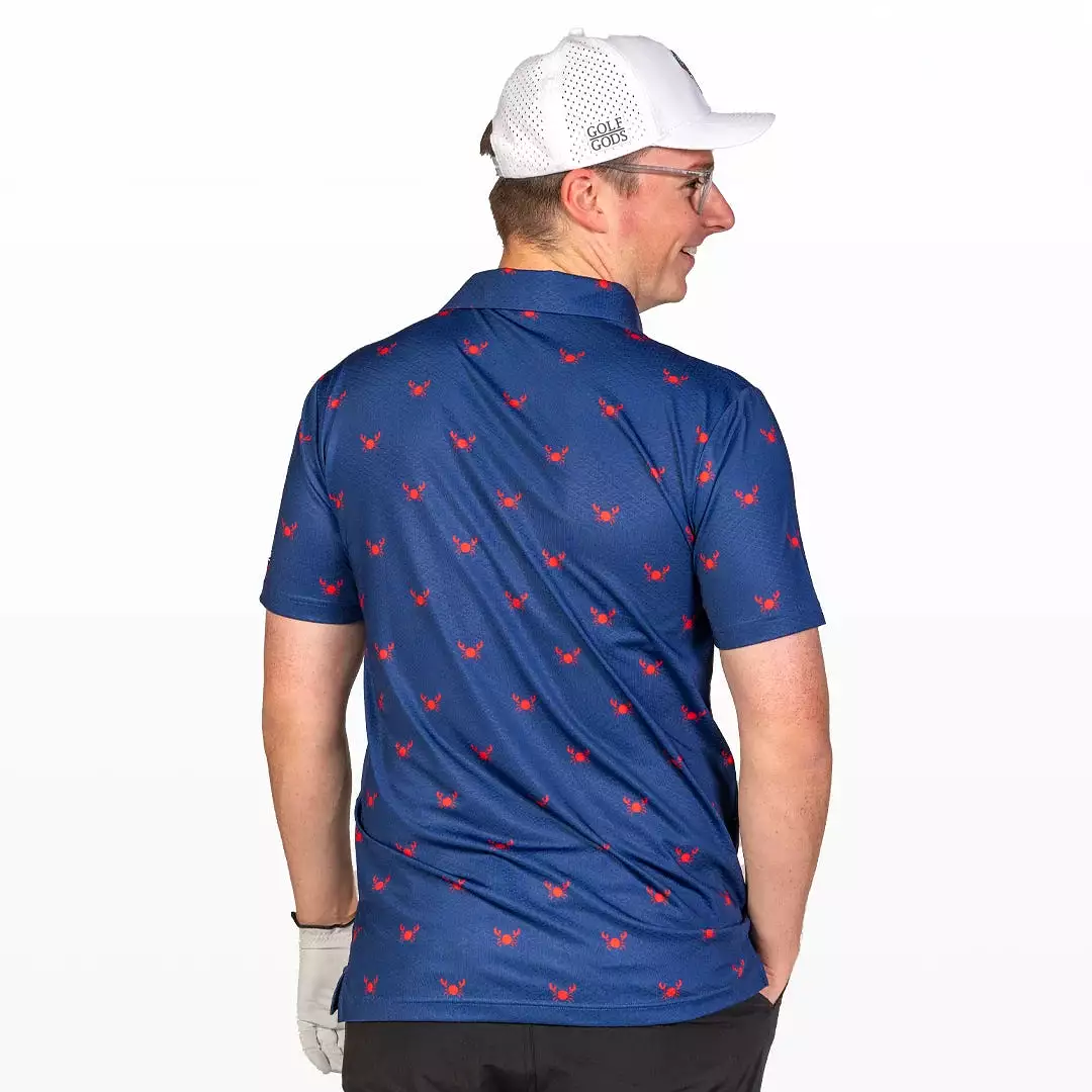 Pinchy Crab Cool Tech Performance Golf Polo