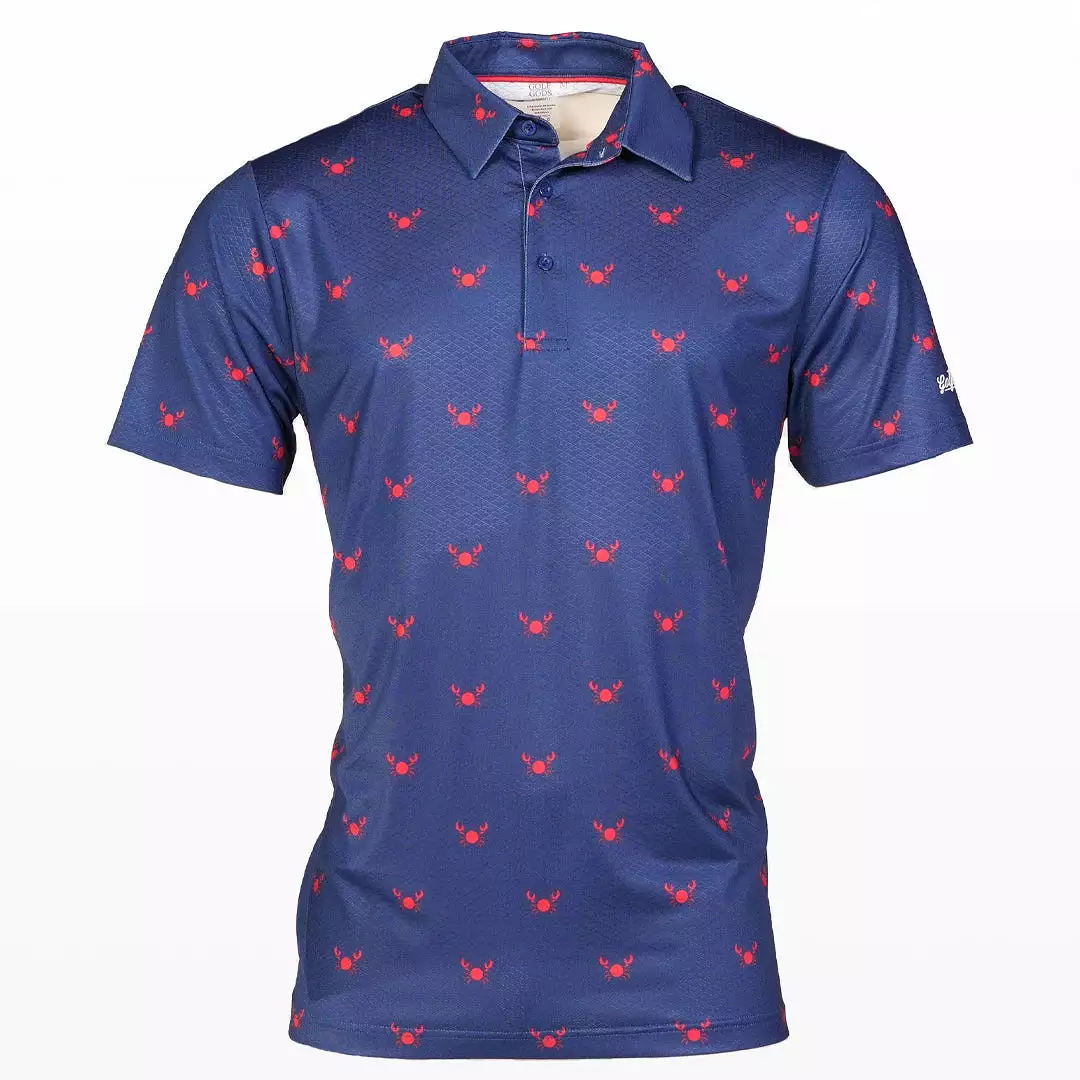 Pinchy Crab Cool Tech Performance Golf Polo