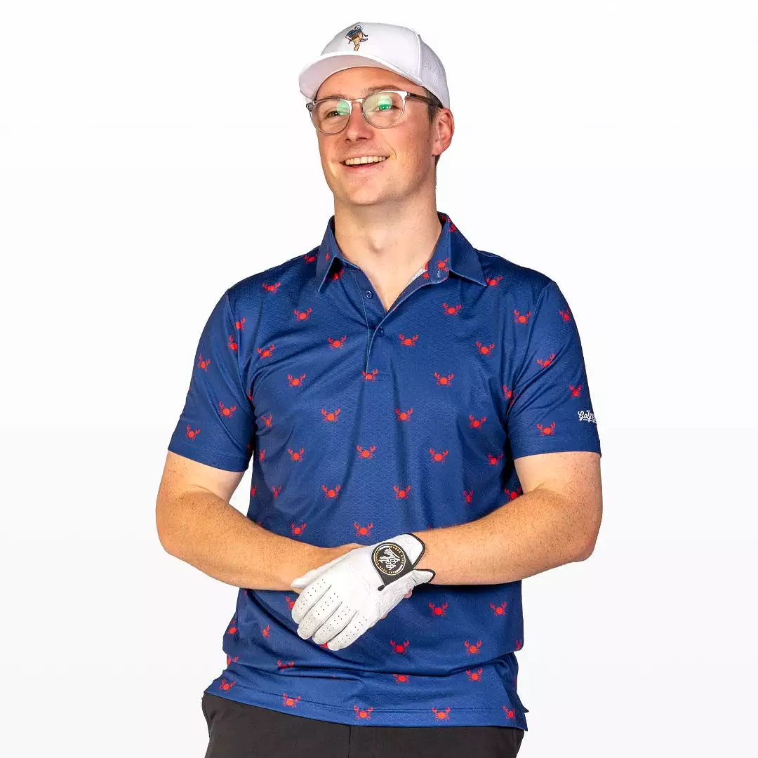 Pinchy Crab Cool Tech Performance Golf Polo