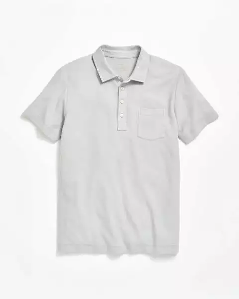 PIQUE PENSACOLA POLO- SILVER