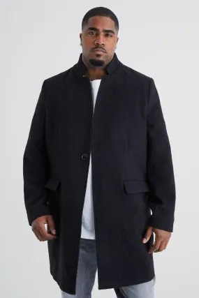 Plus Notch Collar Smart Overcoat