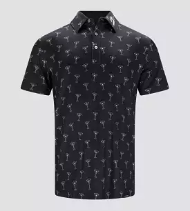 POSH SKULLS POLO - BLACK