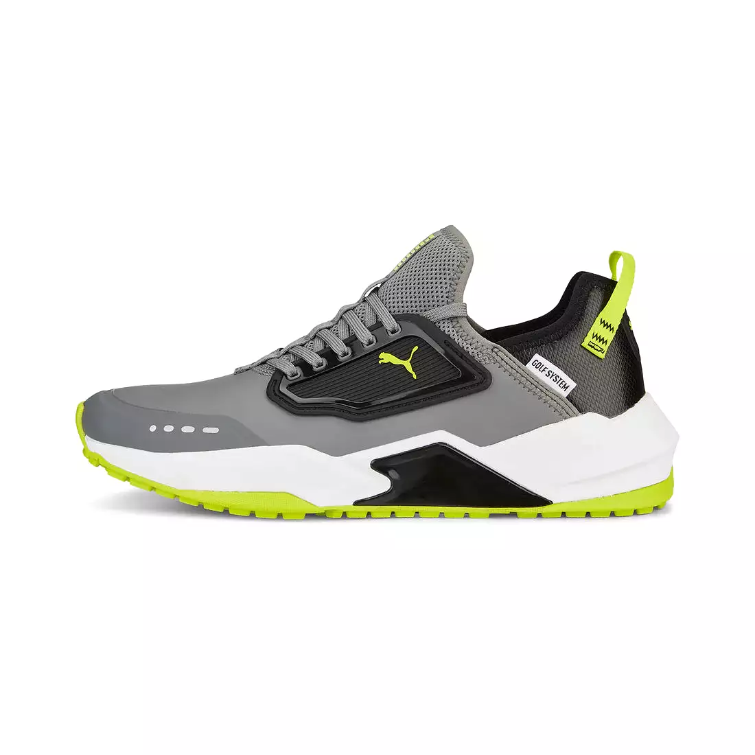 Puma GS One Golf Shoe Quiet Shade-Black-Lime Smash 195405 06