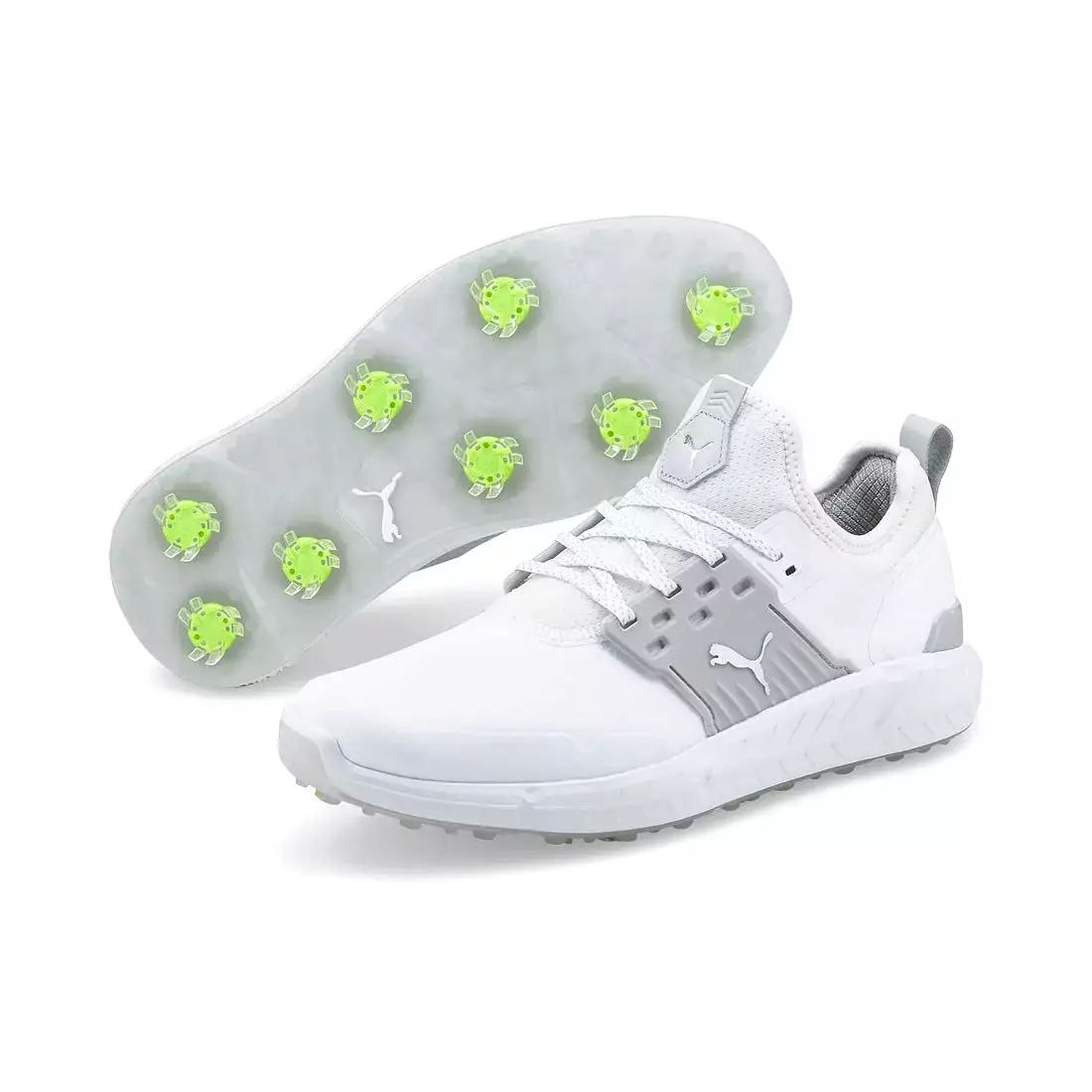 Puma Ignite Articulate White/Silver/High Rise Men's Golf Shoe 376078 01