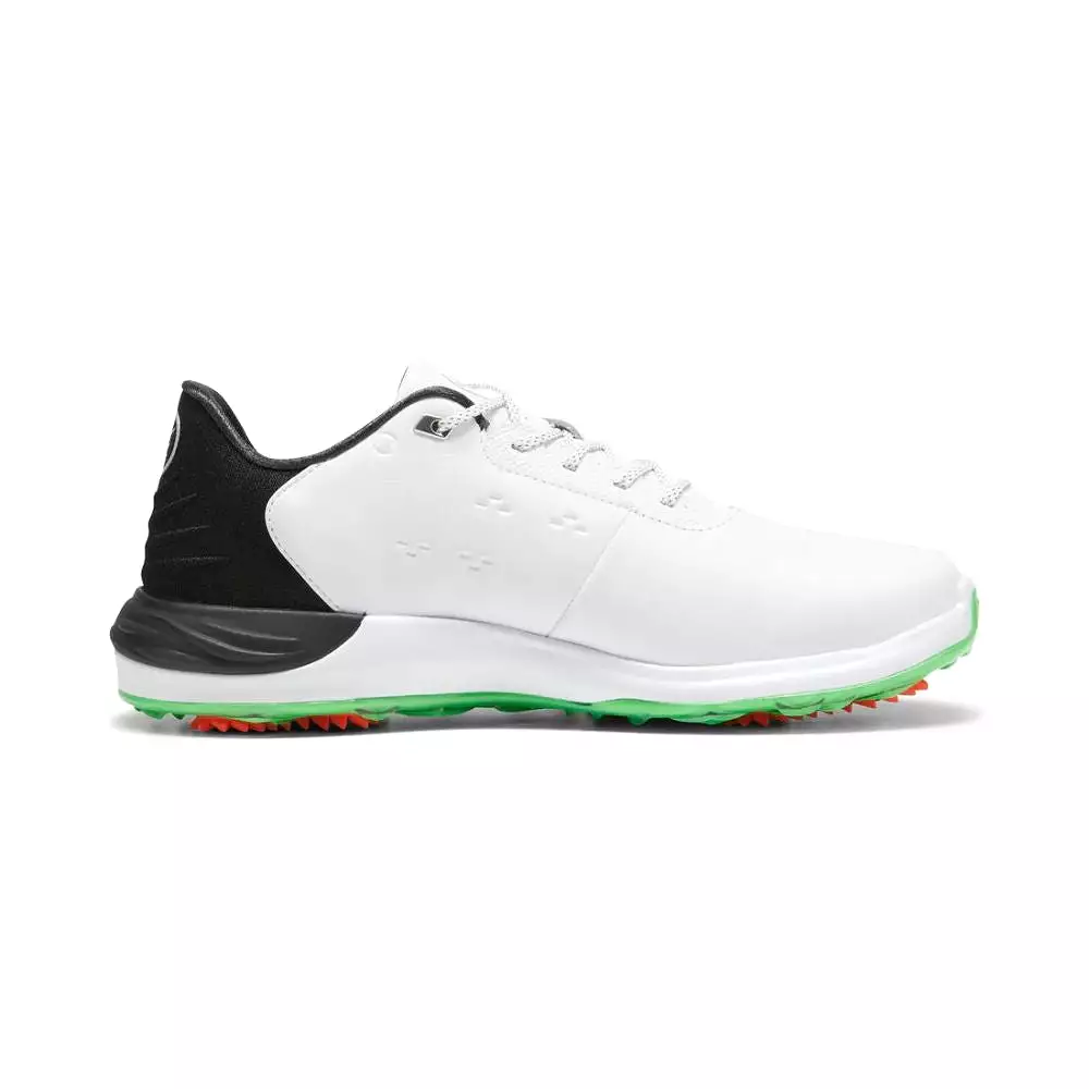 Puma Men's PHANTOMCAT NITRO Golf Shoe - Puma White/Puma Black/Fluro Green Pes