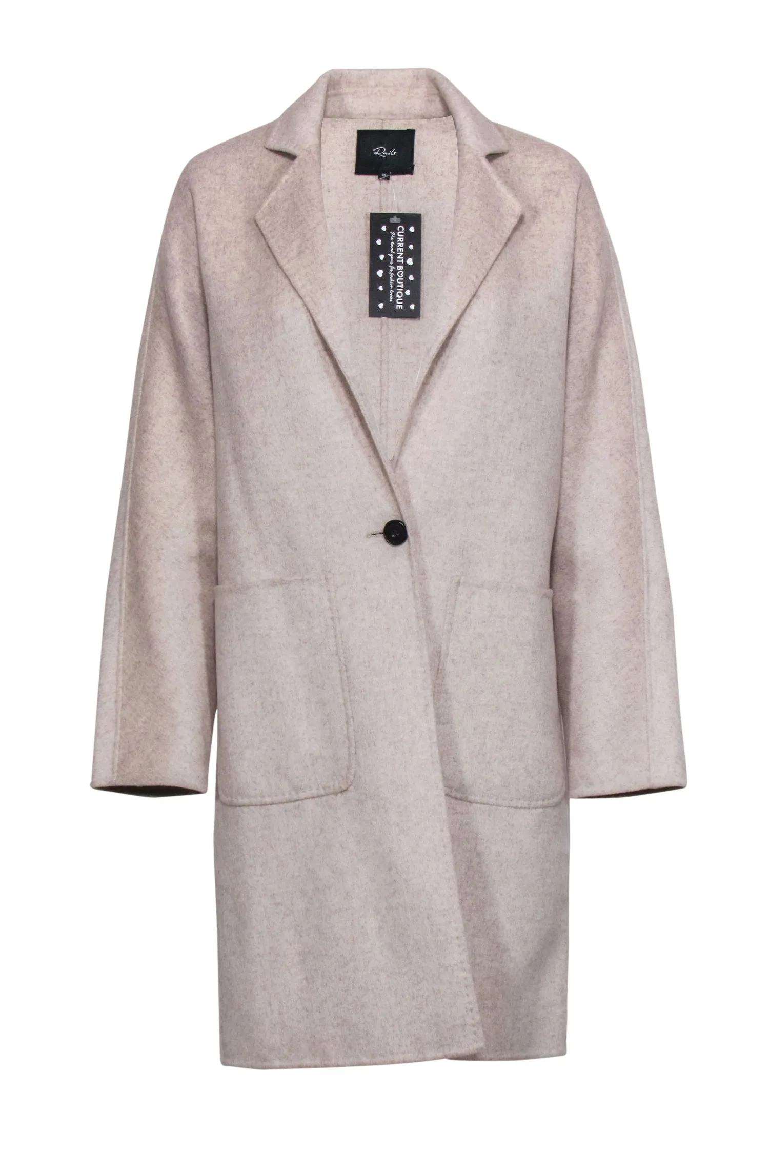 Rails - Beige Wool Blend Longline Overcoat Sz XS