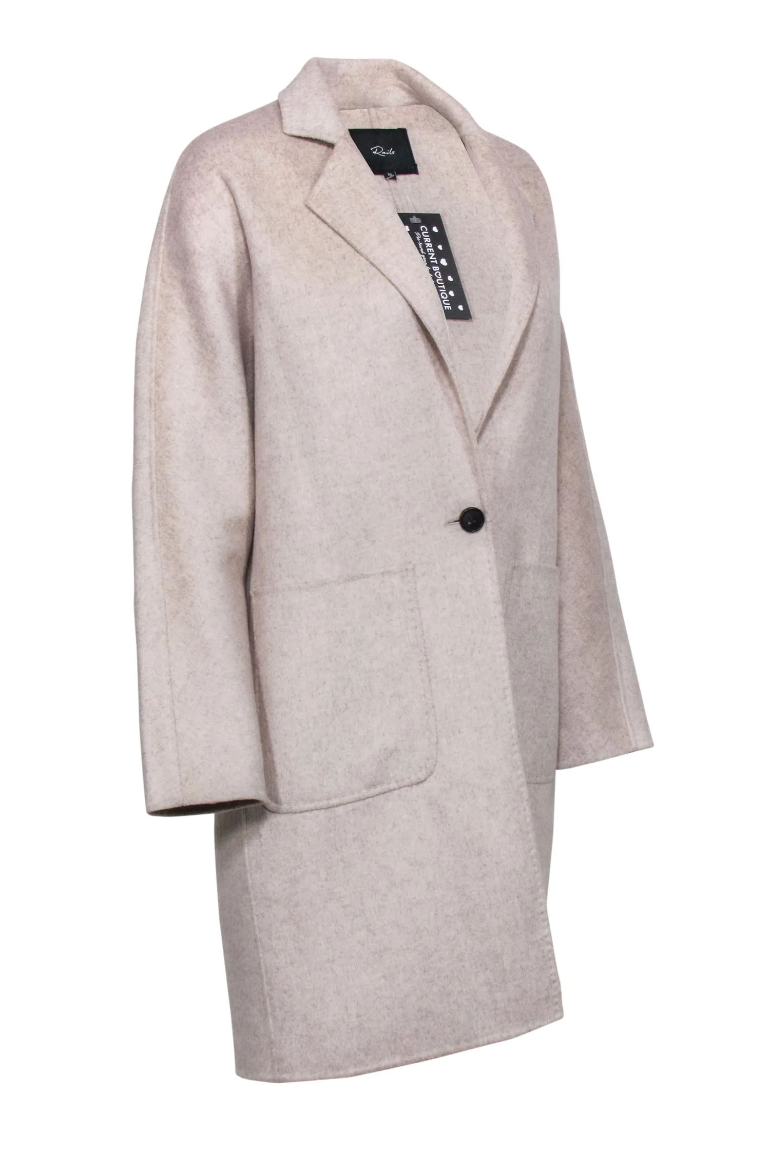 Rails - Beige Wool Blend Longline Overcoat Sz XS