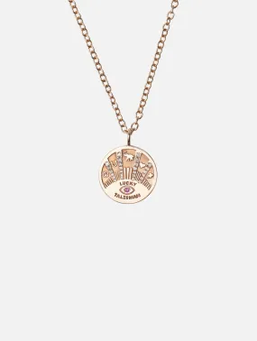 Rose Gold Talisman Coin Necklace