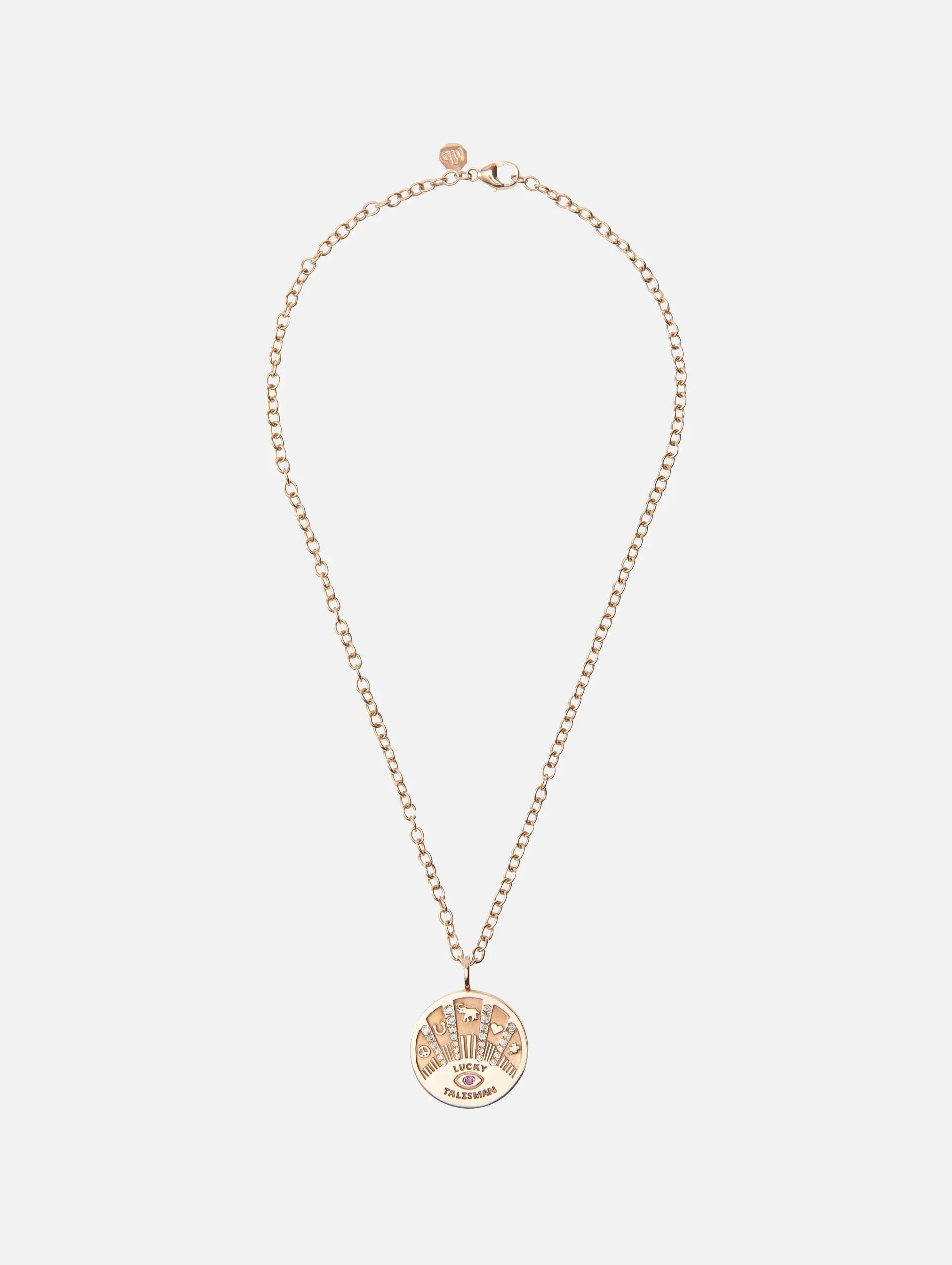 Rose Gold Talisman Coin Necklace