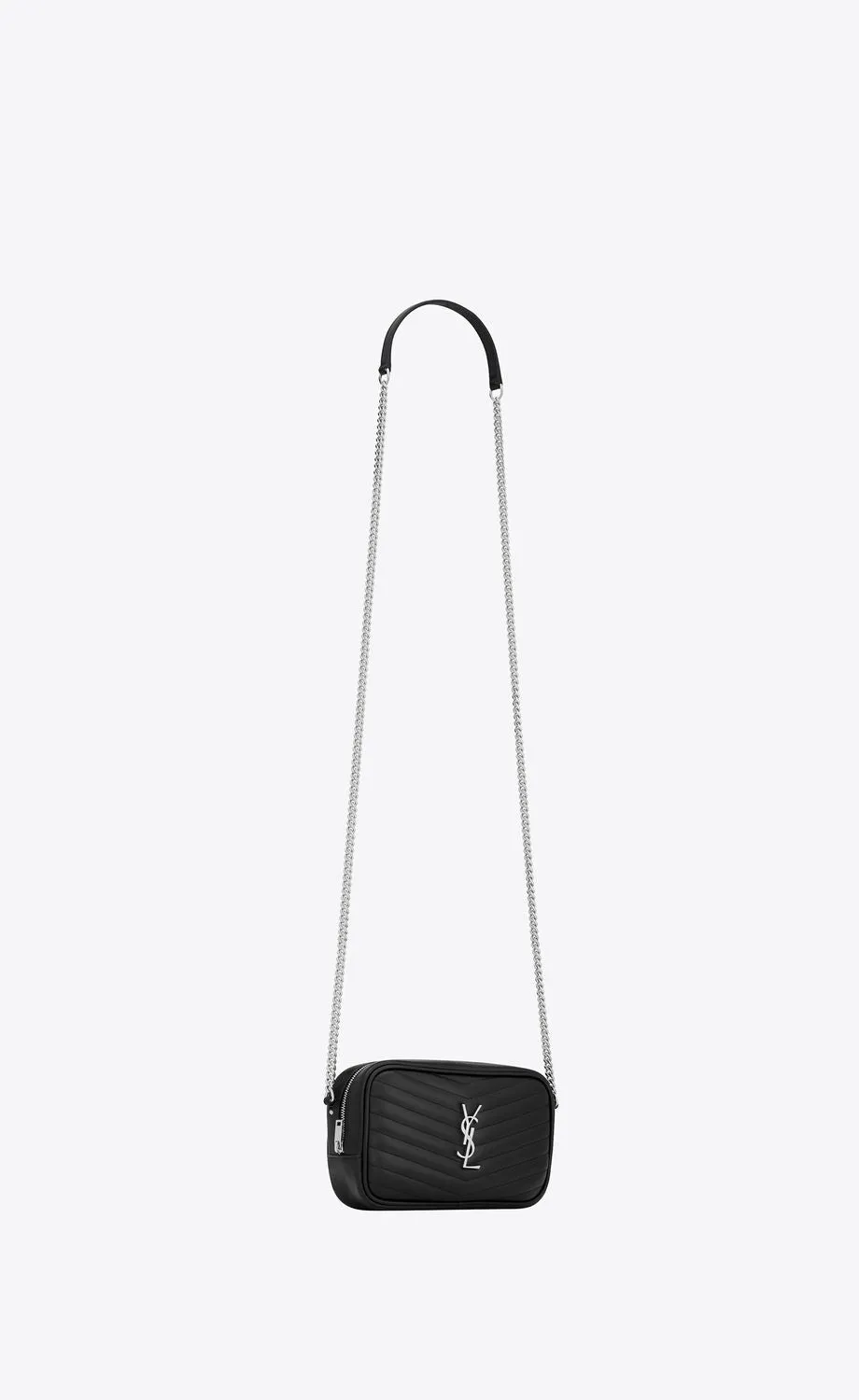 SAINT LAURENT Women's Mini Camera Shoulder Bag in Black Leather for Fall/Winter 2023