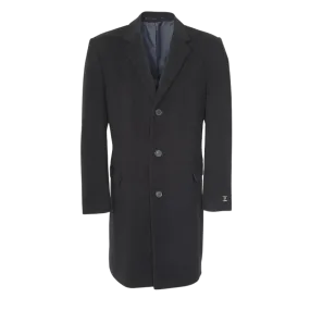 Scott Wool Cashmere Overcoat in Navy