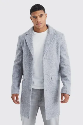 Single Breasted Boucle Overcoat