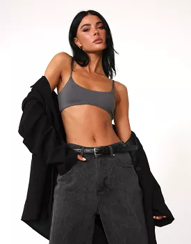 Stamina Crop Top (Slate)