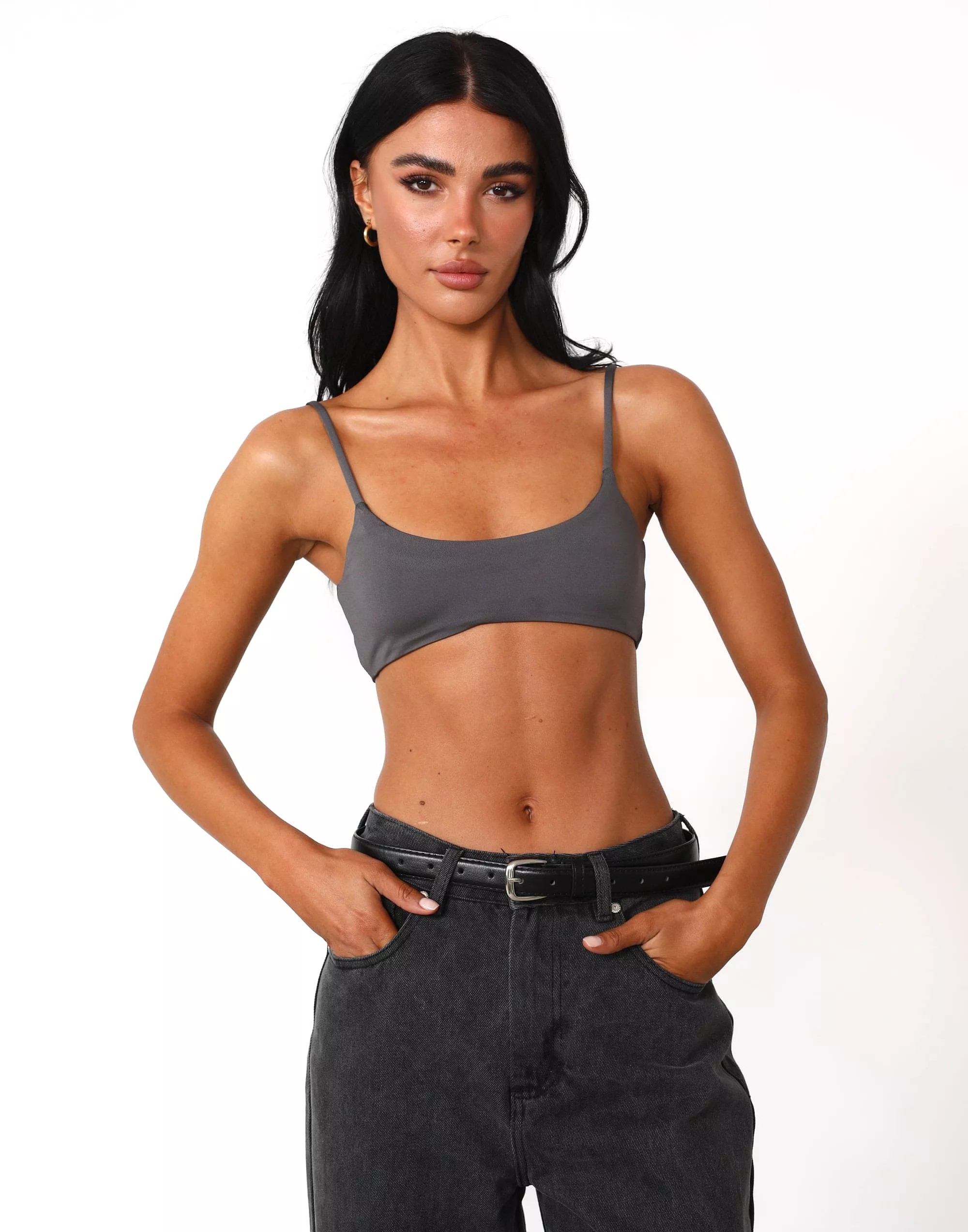 Stamina Crop Top (Slate)