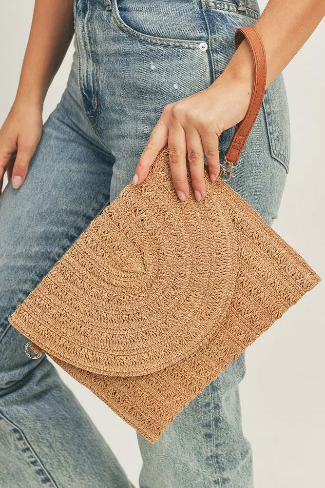 Straw Clutch / Crossbody Bag