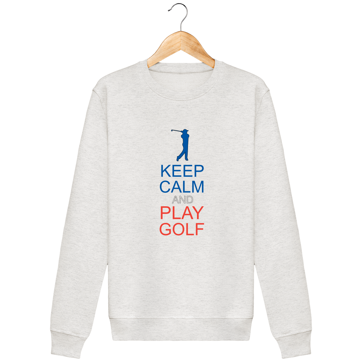 Sweat Col Rond KEEP CALM and PLAY GOLF