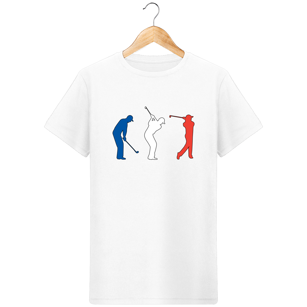 T-Shirt en coton bio GOLF BLEU BLANC ROUGE