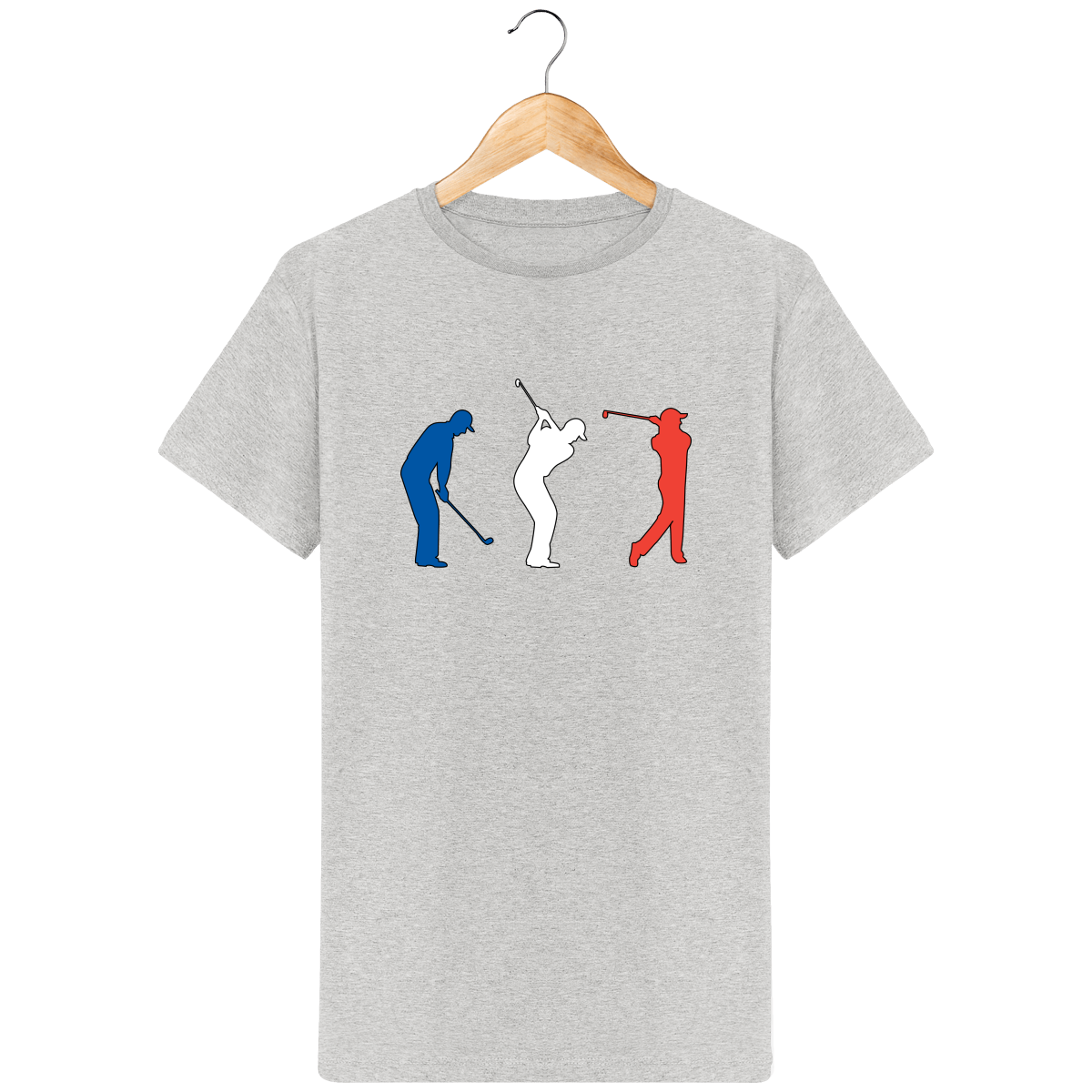 T-Shirt en coton bio GOLF BLEU BLANC ROUGE