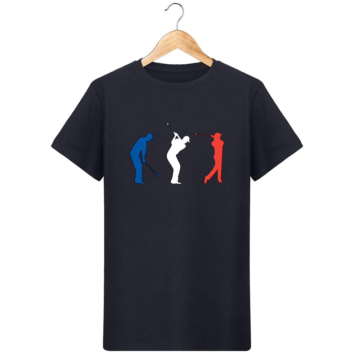 T-Shirt en coton bio GOLF BLEU BLANC ROUGE