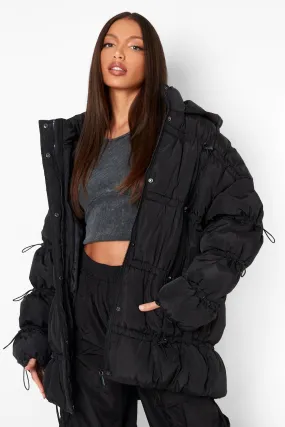 Tall Hooded Padded Puffer Coat