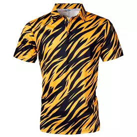 Tiger Stripes Cool Tech Performance Golf Polo