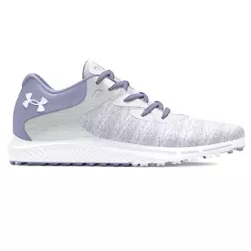 Under Armour Women's UA Charged Breathe2 Knit Spikeless Golf Shoe - Celeste/White