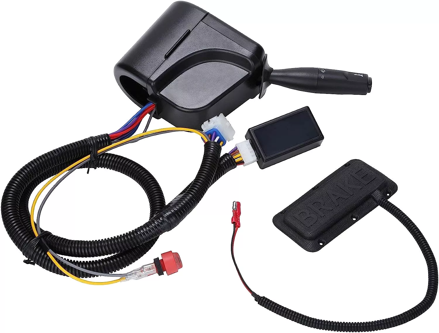 Universal Golf Cart Turn Signal Kit with Horn Button, Turn Light Switch, Brake Light Pad Switch