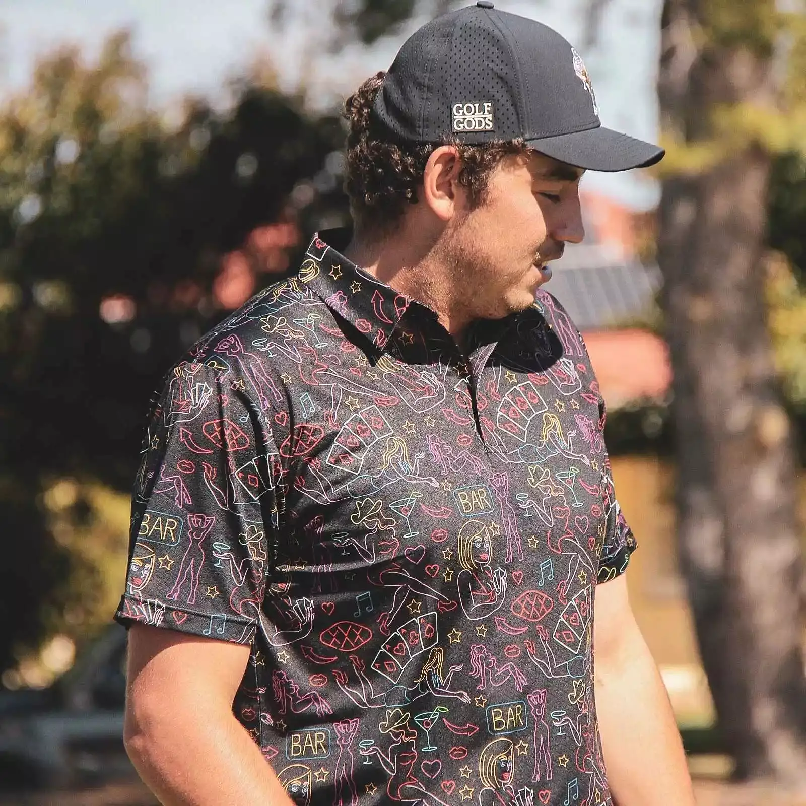 Vegas Nights Cool Tech Performance Golf Polo