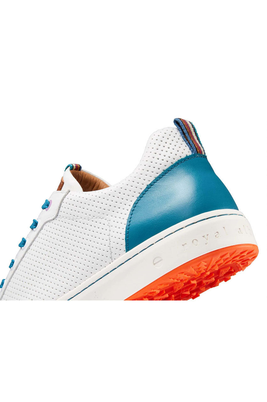 Women's Royal Albartross Golf Shoes | The Almafi White/Teal