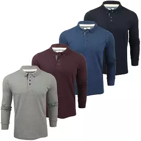 Xact Mens Polo Shirt Casual  Cotton Rich Pique polo Golf Long Sleeved